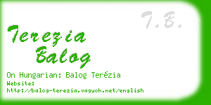 terezia balog business card